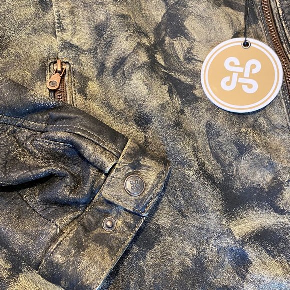 GIULIO Camo Leather Jacket - Picture 3 of 6